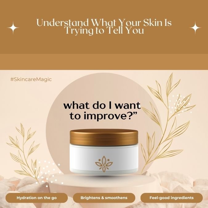 Graphic asking what you want to improve about your skin